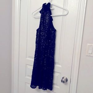 Le Chateau Halter Neck Sequin Dress Size S